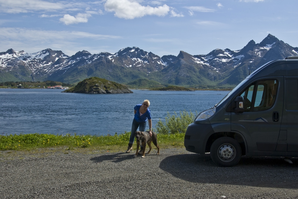 Blick von Gimsøya nach Austvågøya